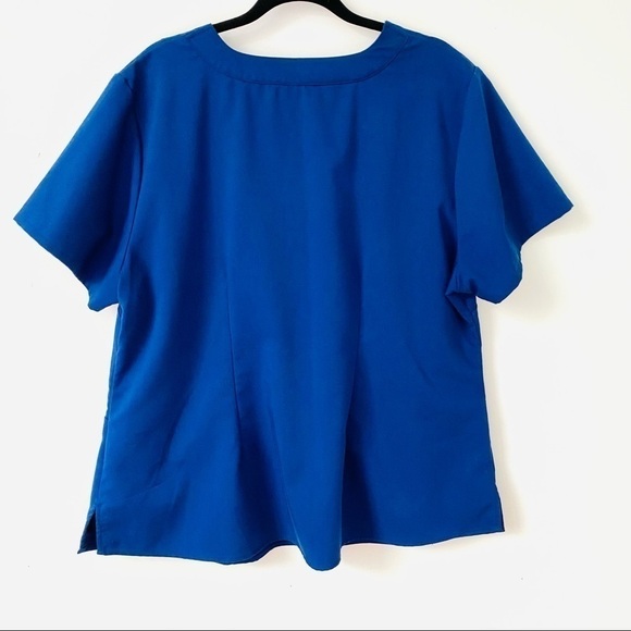 Healing Hands Blue Plus Size Scrub Top 3X - Picture 7 of 8